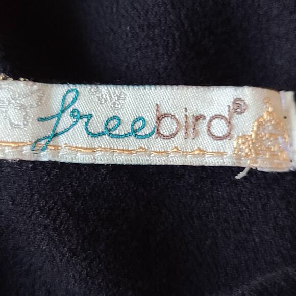 FREEBIRD‎ Open Back Tie Black Rayon Tunic Top BWJ-G5762 Women's Size XS/Small - Picture 8 of 10